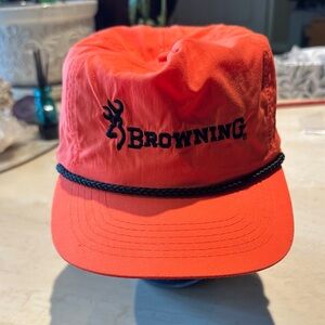 Browning Vibrant Orange Hat with Black Logo